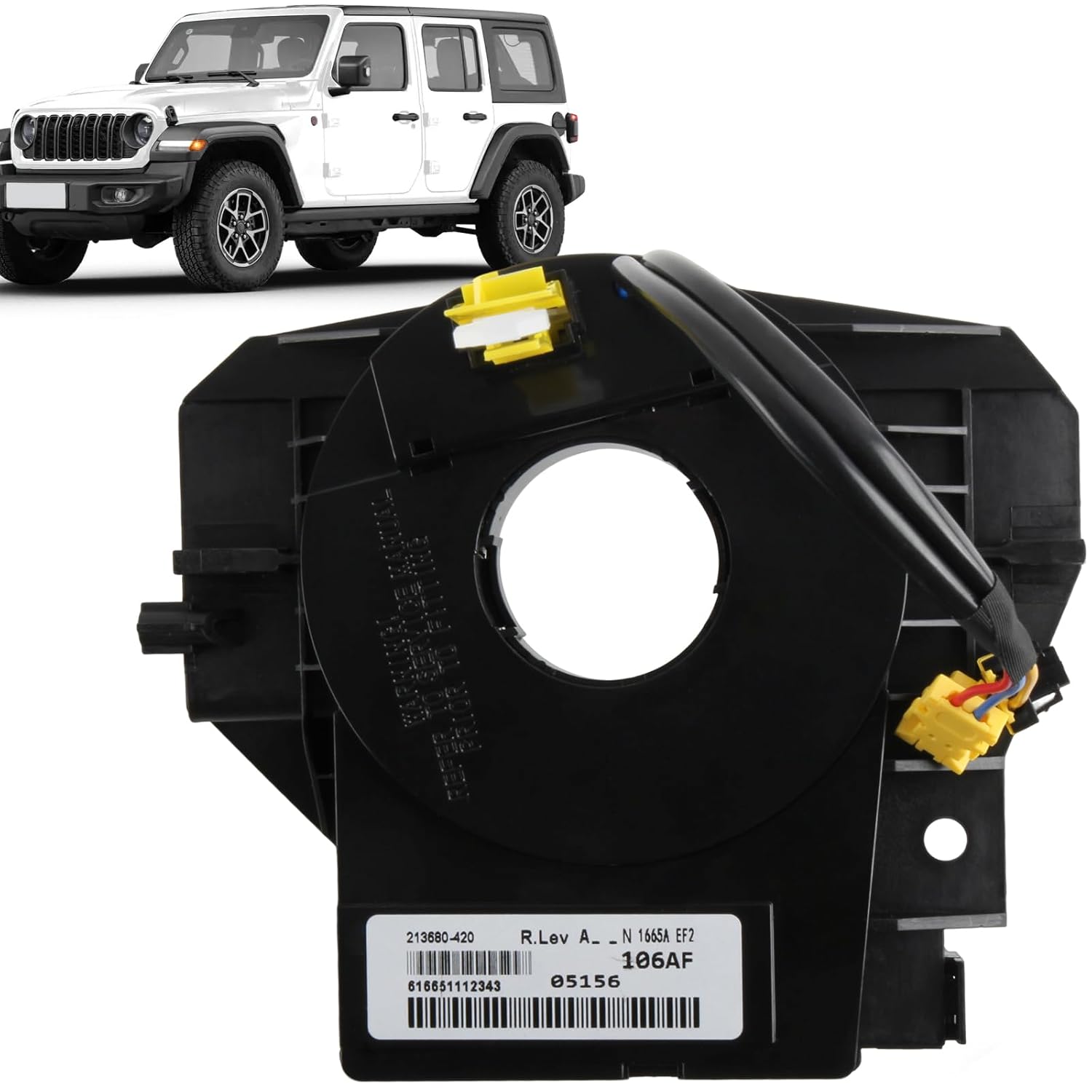 Wire Harnesses Replacement with Angle Sensor for Dodge Avenger 2007-2014, for Caliber 2007-2012, for Jeep Wrangler JK 2007-2018, for Patriot MK/Compass MK 2007-2017, Replace 5156106AA-AG Series