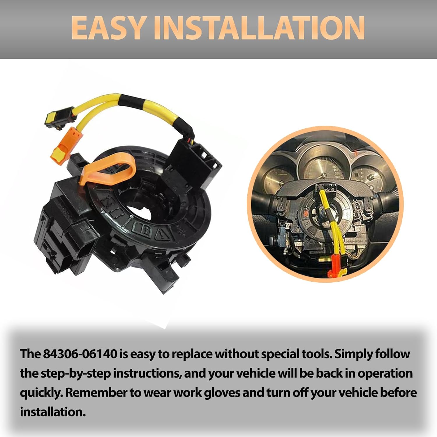 84306-06140 Compatible with Toyota Avalon RAV4 Tundra Corolla Highlande Tacoma Camry Replacement Part 84306-0E010 84306-48030 84306-0E010