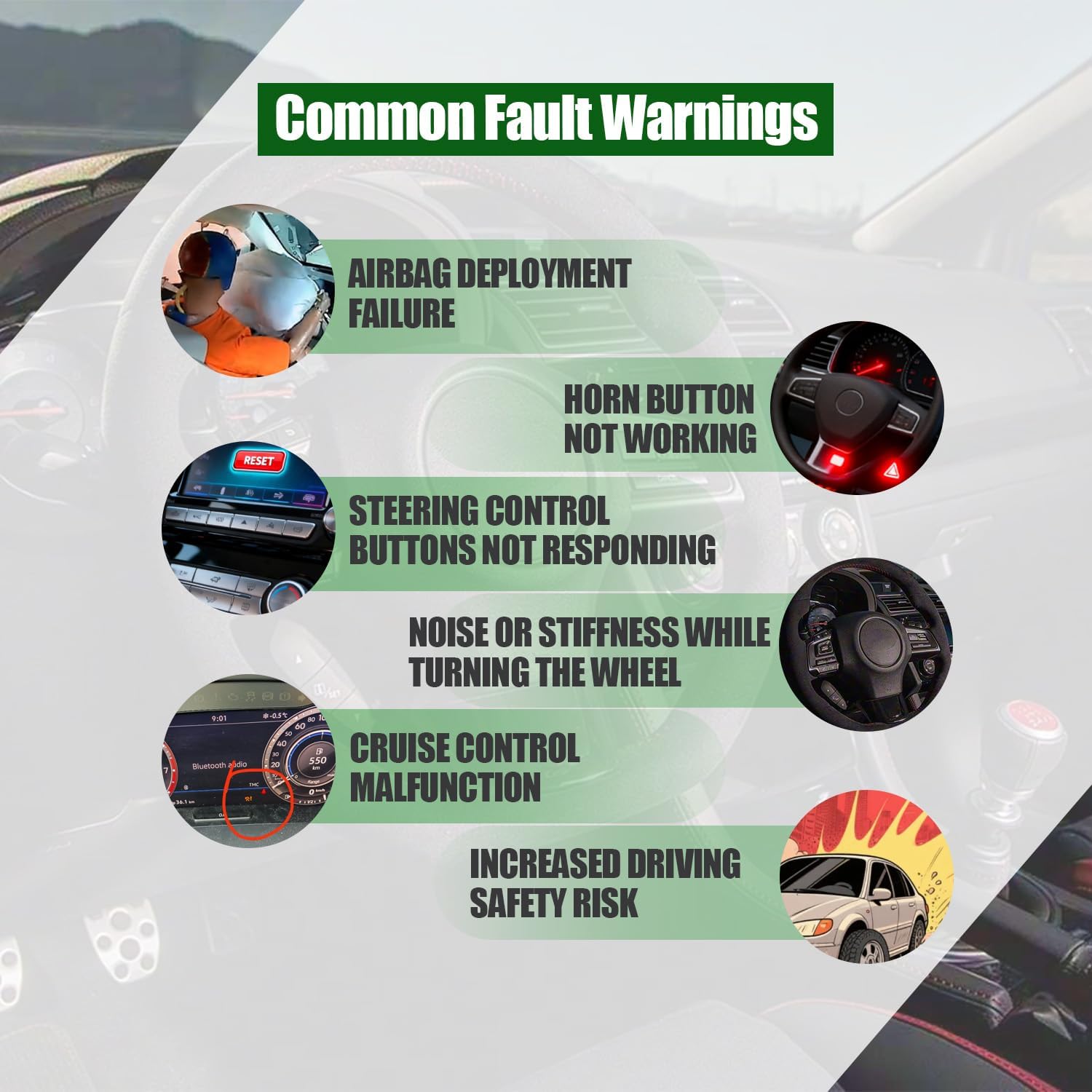 83196-FJ010 Steering Wheel Spiral Cable Wire Fits Subaru Outback/Legacy 2013-2021 Forester 2014-2018 Crosstrek/Impreza 2013-2021 WRX 2015-2020 Ascent 2019-2021 BRZ 2017-2020 Replace FJ030