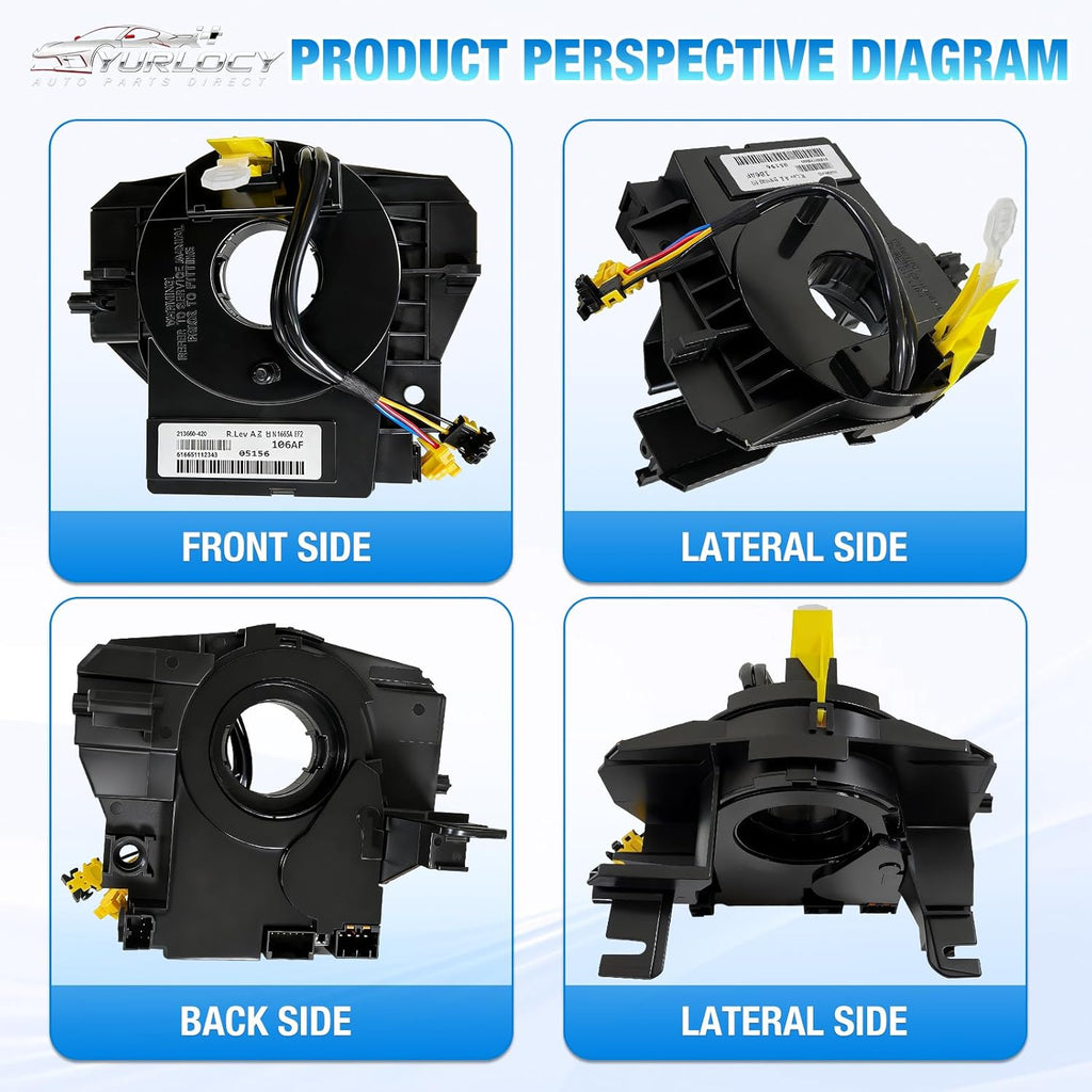 5156106AF Steering Angle Sensor Assembly Steering Wheel Wire Harness Compatible with 2007-2018 Jeep Wrangler JK Compass MK Patriot MK Cherokee WH Replaces 68339336AA 5156106AA