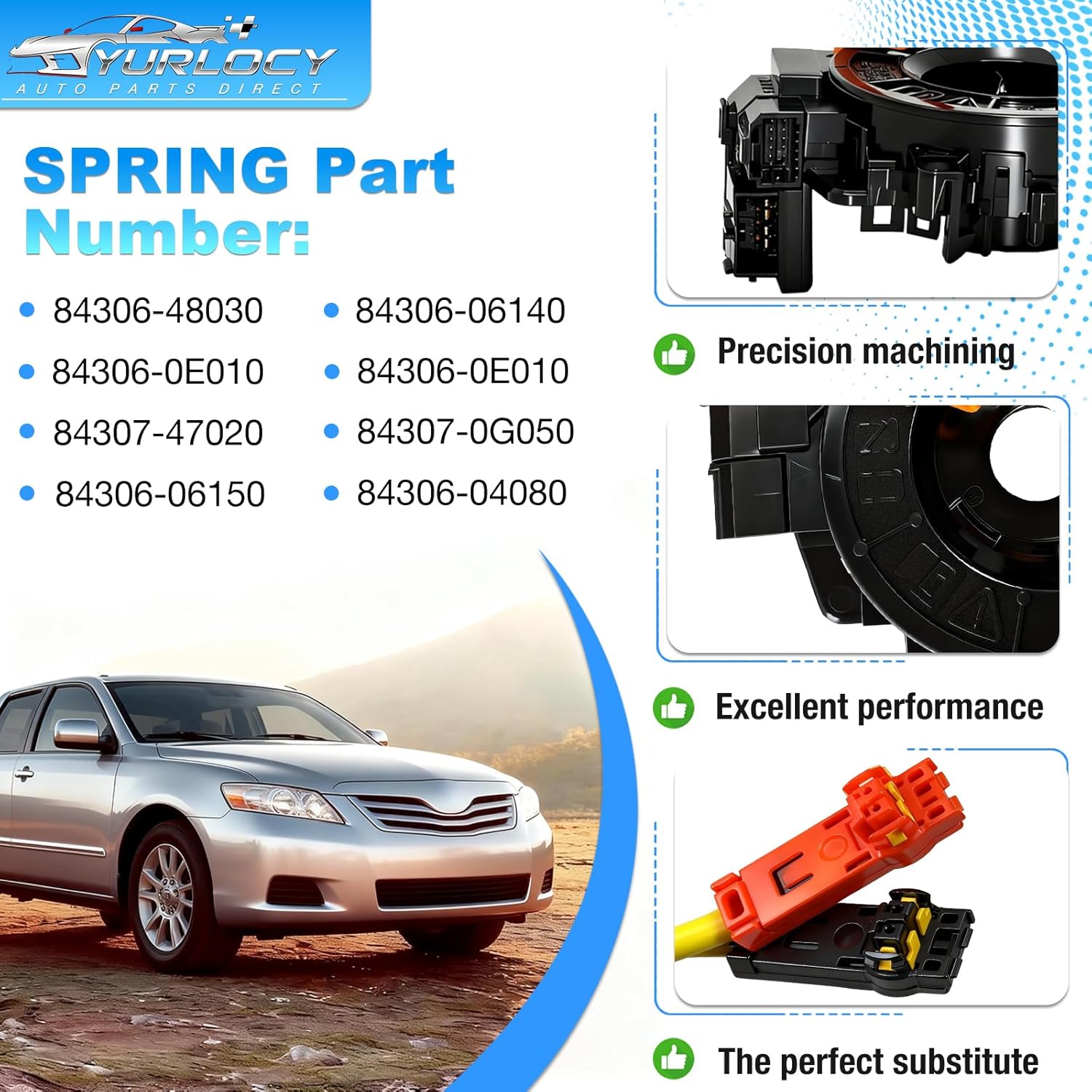 84306-48030 84306-0E010 Compatible with Toyota Tacoma Tundra Corolla RAV4 Camry Prius Sienna 4Runner Highlander Avalon Yaris Sequoia Matrix Prado