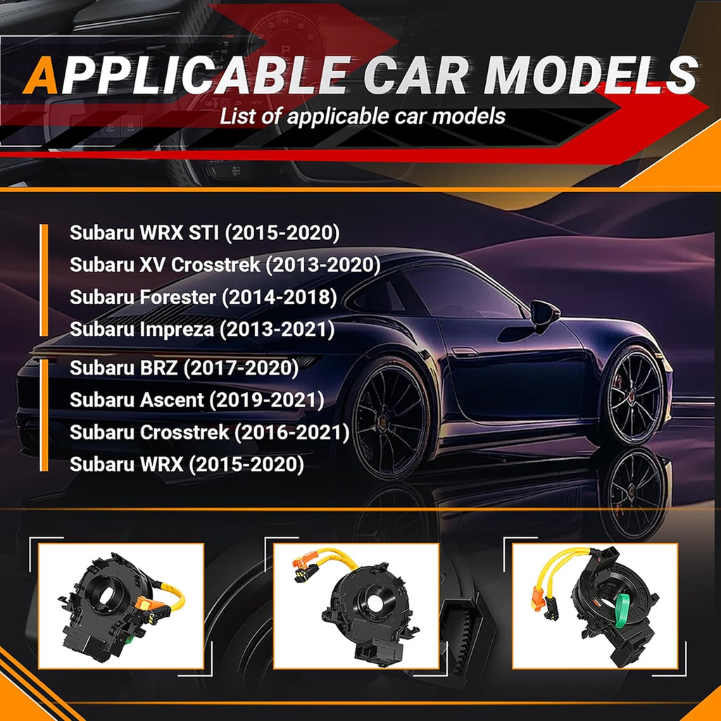 83196-FJ030 Replacement 𝐂𝐥𝐨𝐜𝐤 𝐒𝐩𝐫𝐢𝐧𝐠 for Subaru Outback/Legacy 2013-2020,Forester 2014-2018,Crosstrek 2013-2020, WRX 2015-2020, #83196-FJ010 84306-50210,𝟐 𝐘𝐞𝐚𝐫 𝐖𝐚𝐫𝐫𝐚𝐧𝐭𝐲