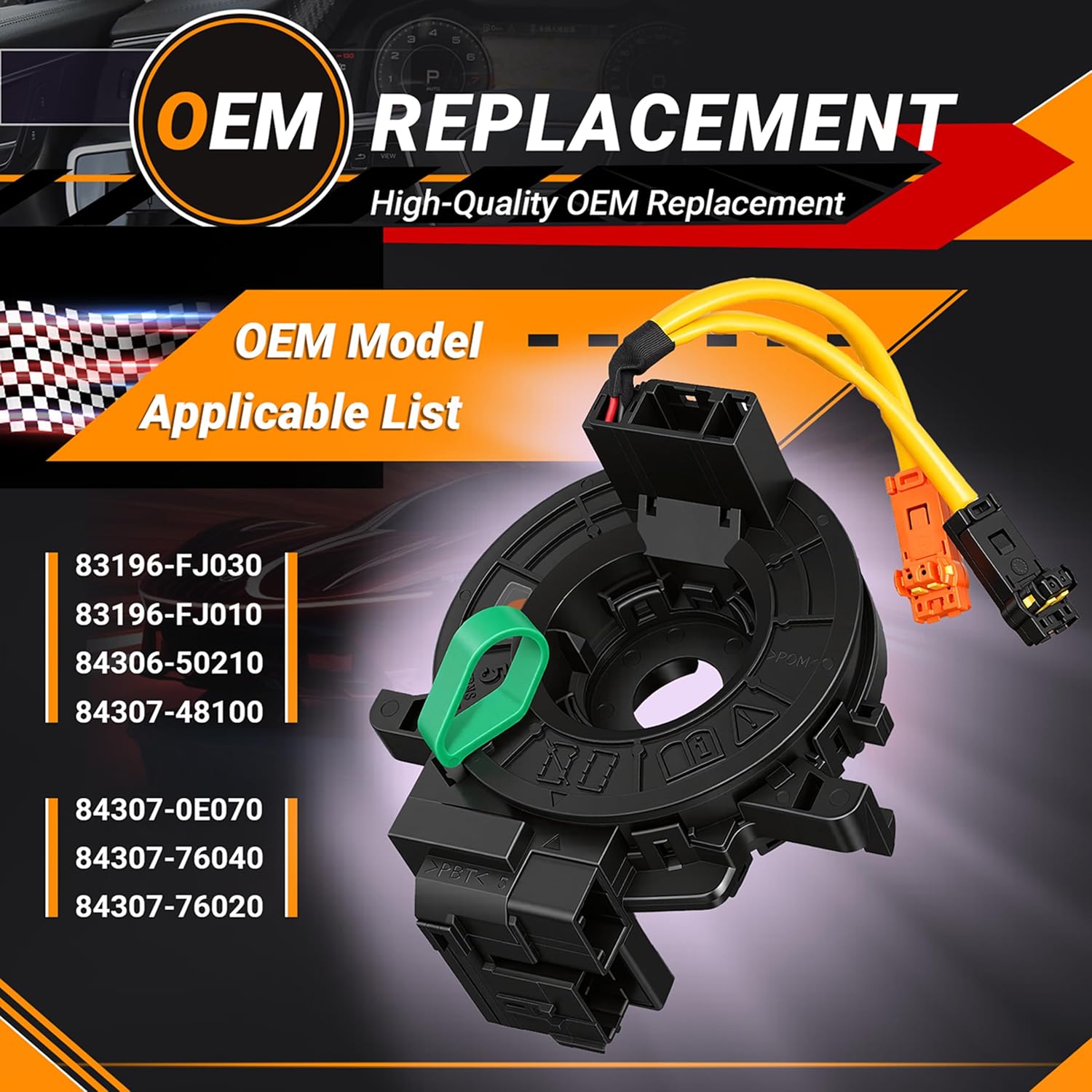 83196-FJ030 Replacement 𝐂𝐥𝐨𝐜𝐤 𝐒𝐩𝐫𝐢𝐧𝐠 for Subaru Outback/Legacy 2013-2020,Forester 2014-2018,Crosstrek 2013-2020, WRX 2015-2020, #83196-FJ010 84306-50210,𝟐 𝐘𝐞𝐚𝐫 𝐖𝐚𝐫𝐫𝐚𝐧𝐭𝐲