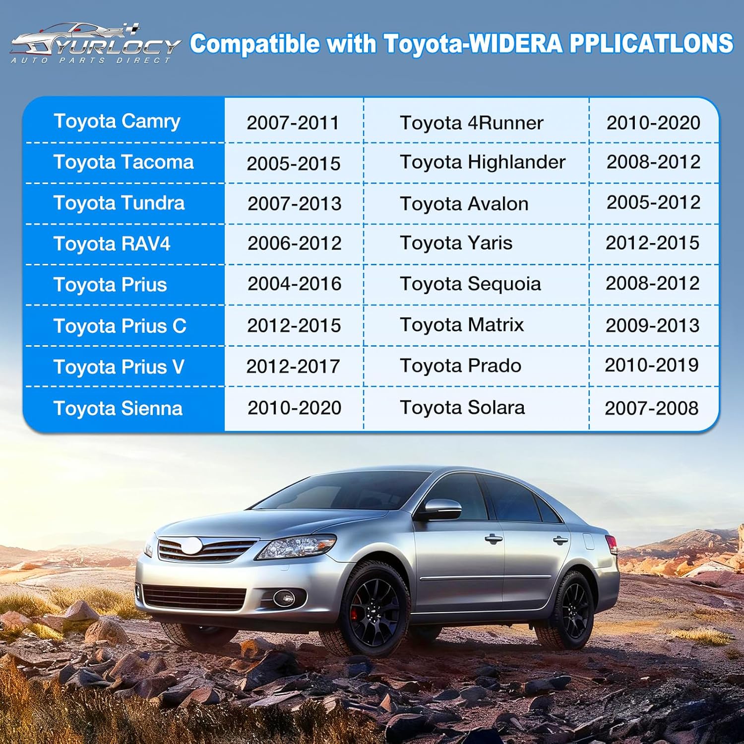 84306-48030 84306-0E010 Compatible with Toyota Tacoma Tundra Corolla RAV4 Camry Prius Sienna 4Runner Highlander Avalon Yaris Sequoia Matrix Prado