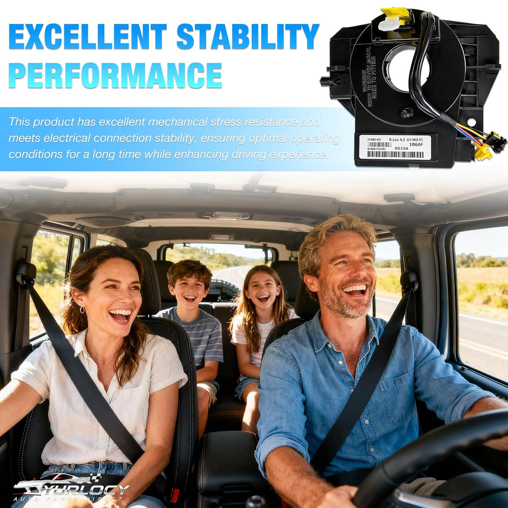 5156106AF Steering Angle Sensor Assembly Steering Wheel Wire Harness Compatible with 2007-2018 Jeep Wrangler JK Compass MK Patriot MK Cherokee WH Replaces 68339336AA 5156106AA