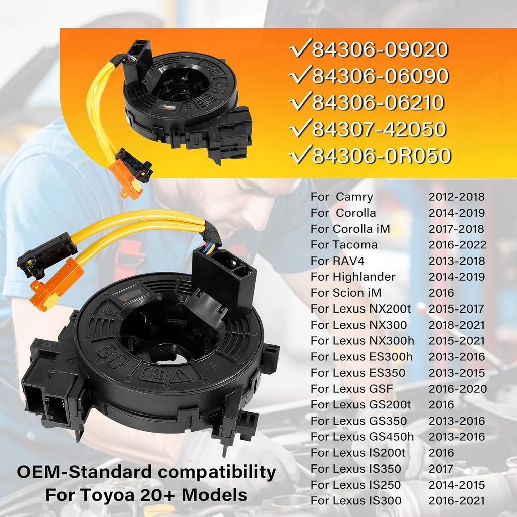 84306-09020 Replacement Wire for Toyota Camry 2012-2018, RAV4 2013-2018, Tacoma 2016-2022, Corolla 2014-2019, Highlander 2014-2019, Fits Part# 84306-06090 84306-06210/0R050